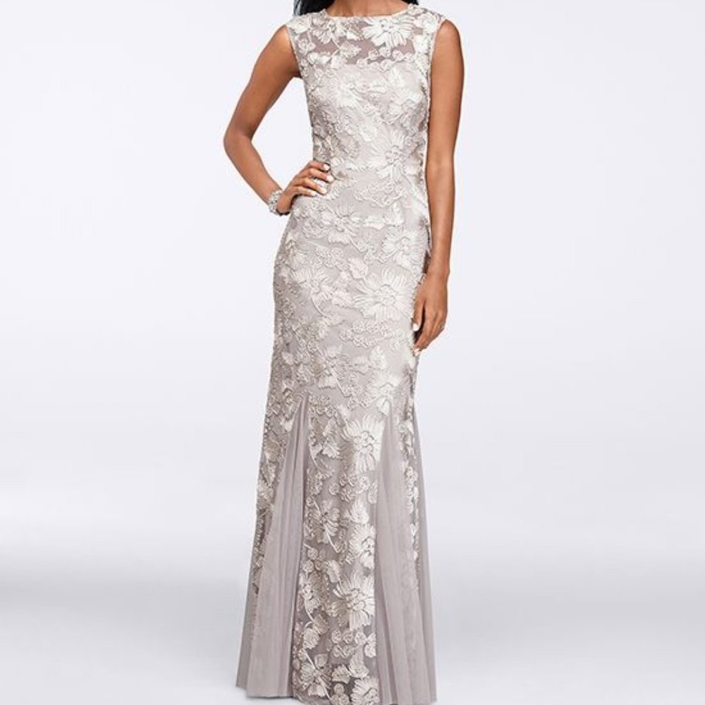 Alex Evenings Silver Mother of the Bride Dress